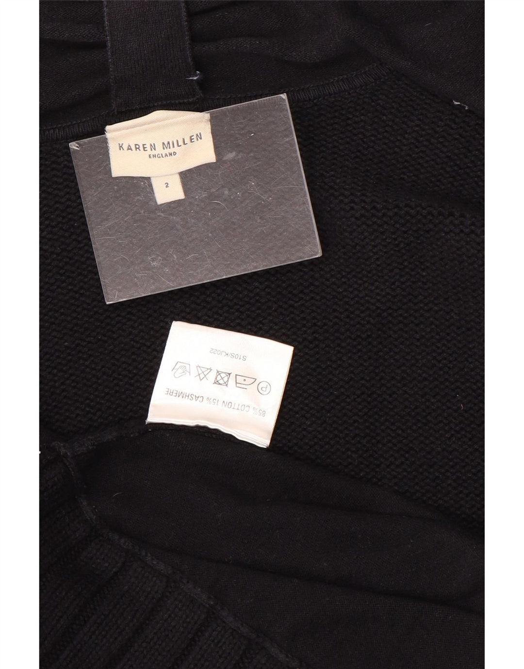 Женский открытый кардиган KAREN MILLEN UK 2 2XS, черный хлопок