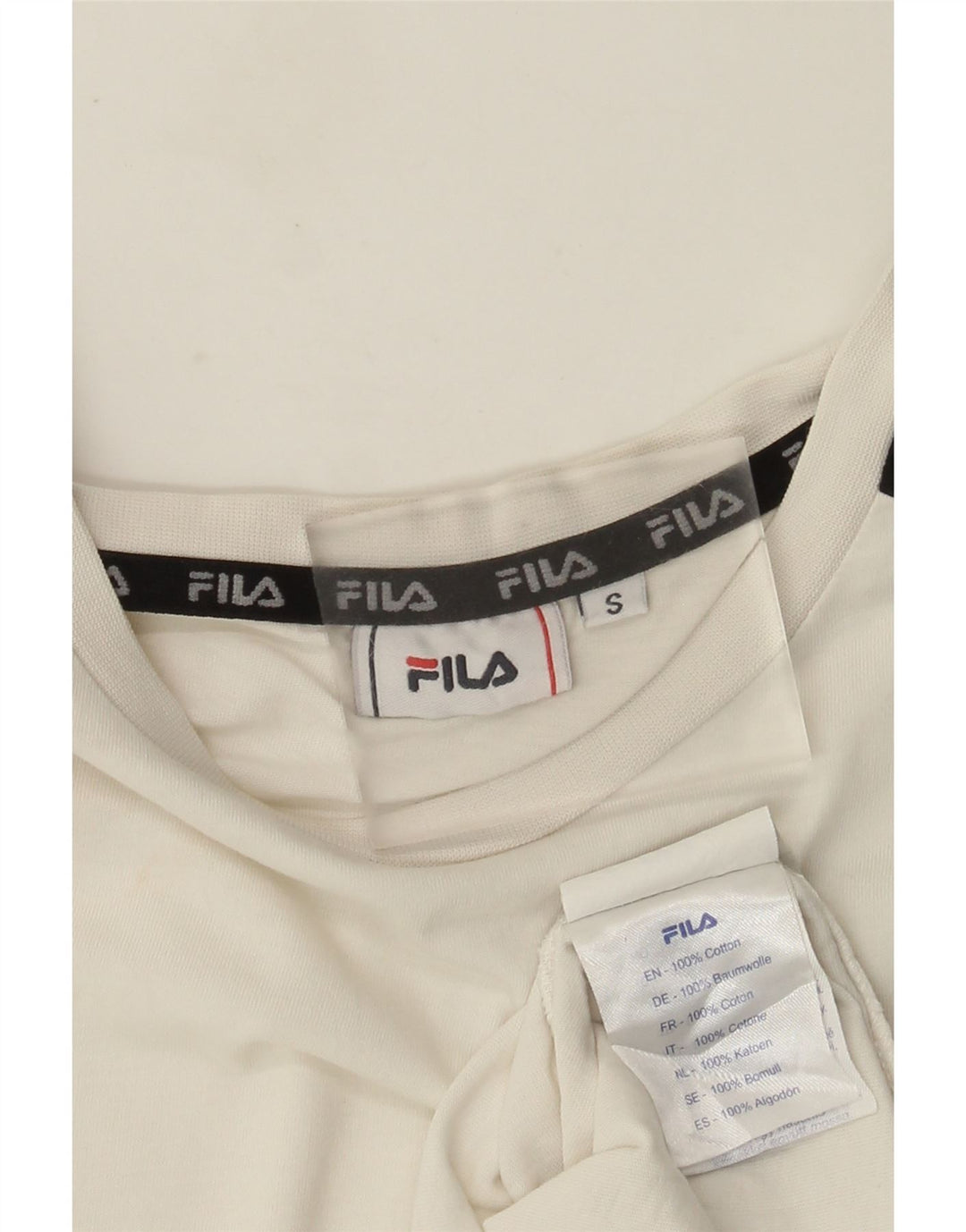 Fila Мужская футболка с рисунком, маленький белый хлопок с цветными блоками