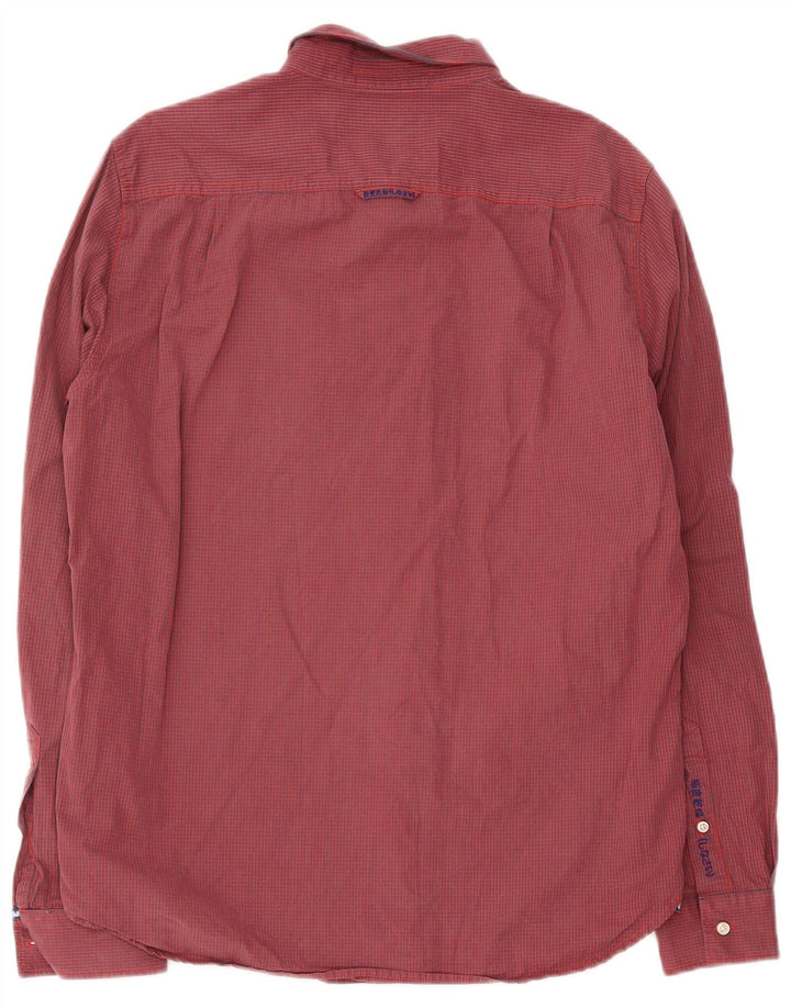 Мужская рубашка Superdry XL из хлопка в красную клетку