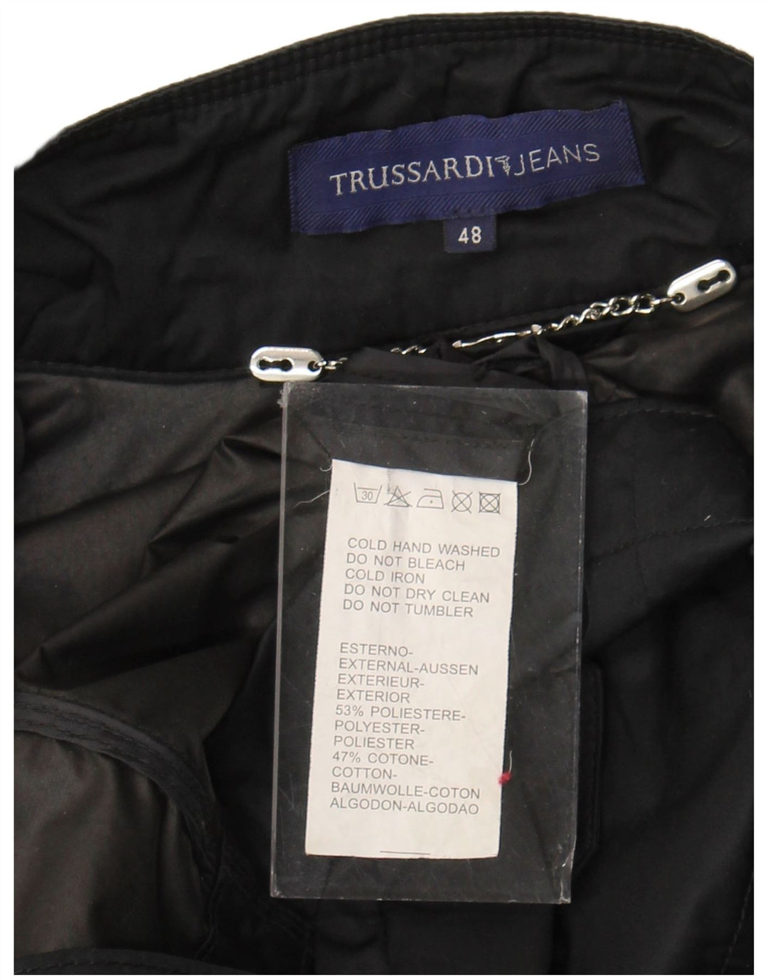 Trussardi Jeans Женская куртка в стиле милитари IT 48 XL Черный Полиэстер