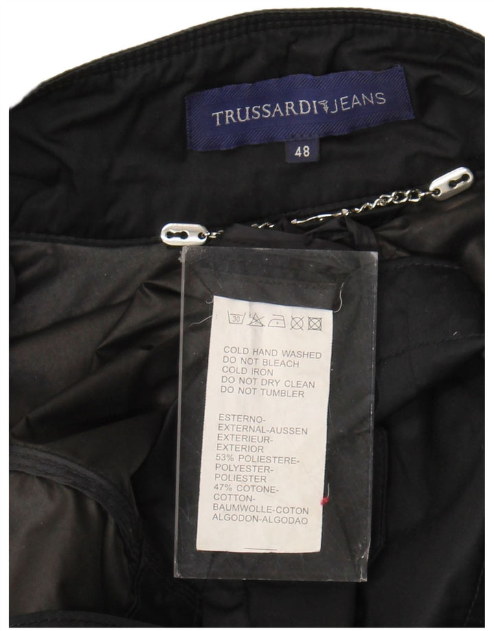 Trussardi Jeans Женская куртка в стиле милитари IT 48 XL Черный Полиэстер