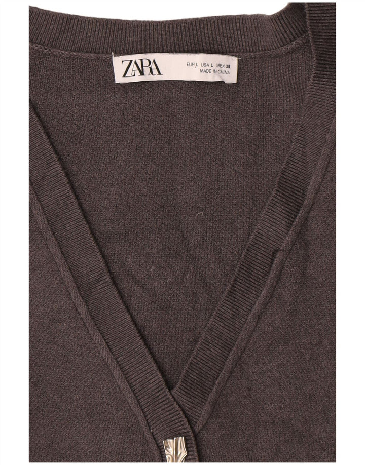 Женское платье-джемпер Zara UK 14, большое серое