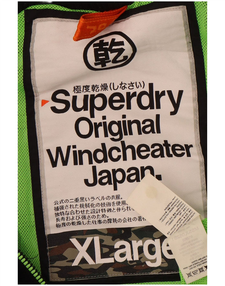 Мужская ветровка-ветровка Superdry UK 42 XL, черный нейлон