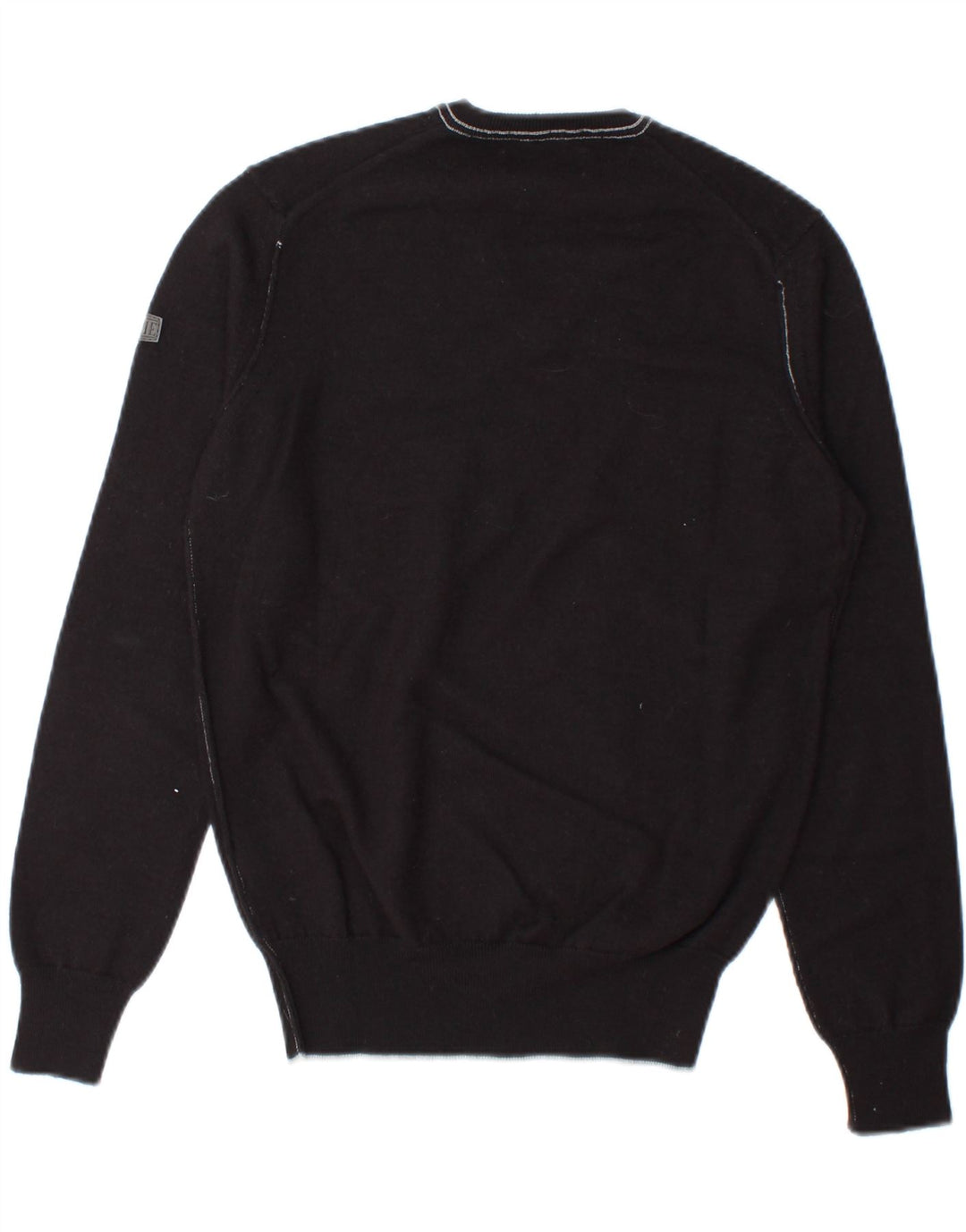 ENERGIE Womens V-Neck Jumper Sweater UK 10 Small Black Wool Vintage Energie and Second-Hand Energie from Messina Hembry 