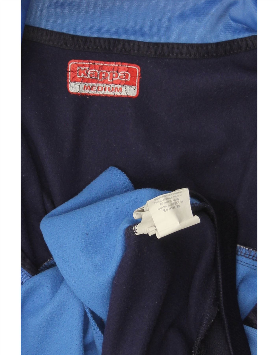 KAPPA Мужской спортивный костюм, верхняя куртка, средний темно-синий, полиэстер с цветными блоками