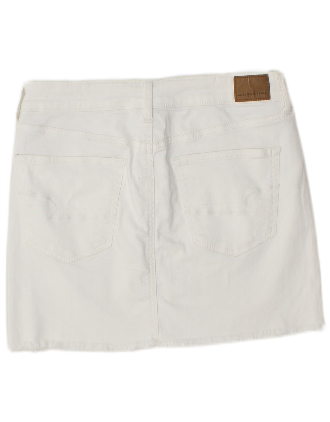 Женская мини-юбка из джинсовой ткани AMERICAN EAGLE UK 14, средний W30, белый хлопок