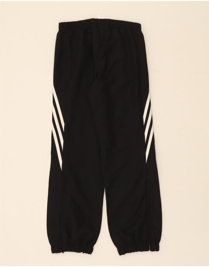 ADIDAS Boys Tracksuit Trousers Joggers 9-10 Years  Black Polyester