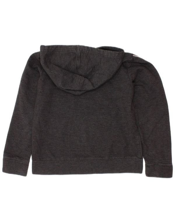 PUMA Girls Graphic Hoodie Jumper 6-7 Years Small  Grey Cotton