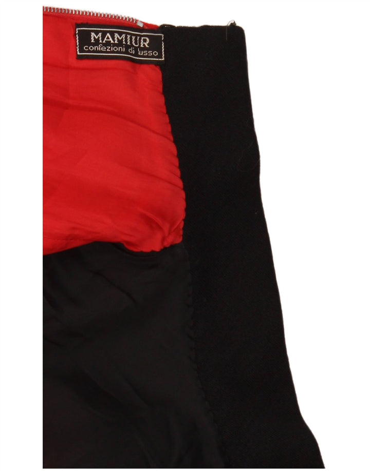 ВИНТАЖНОЕ женское платье А-силуэта с длинными рукавами UK 12, средний красный цвет цветных блоков