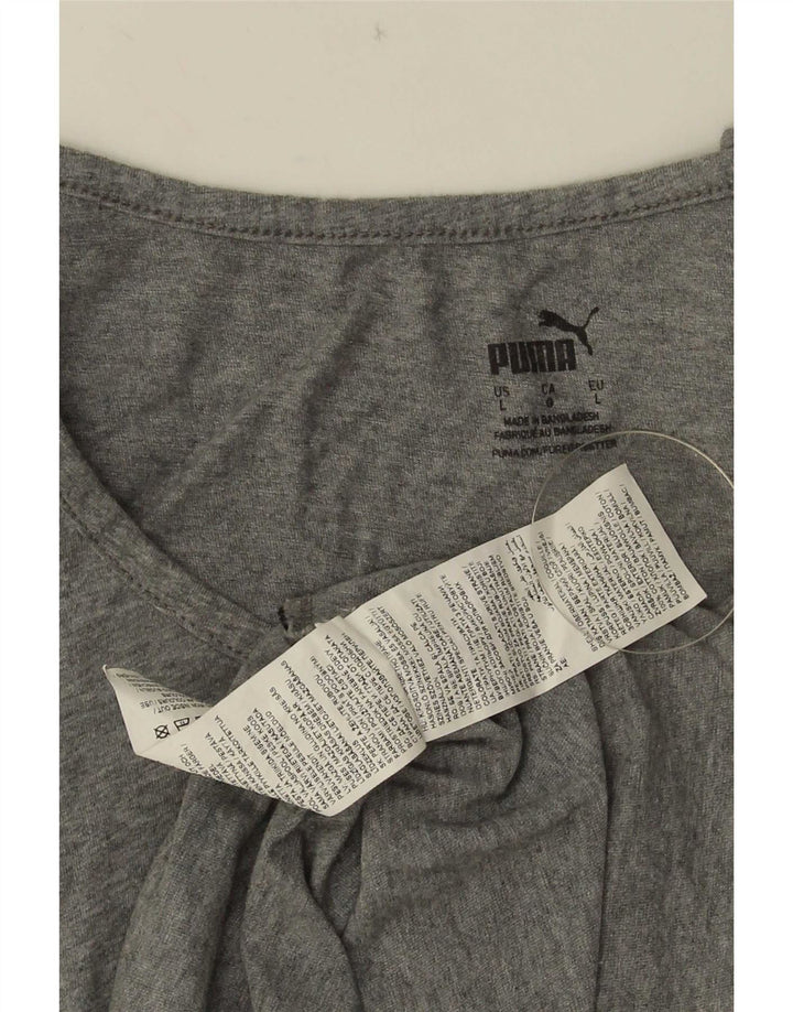 Мужской жилет с рисунком Puma, большой серый хлопок