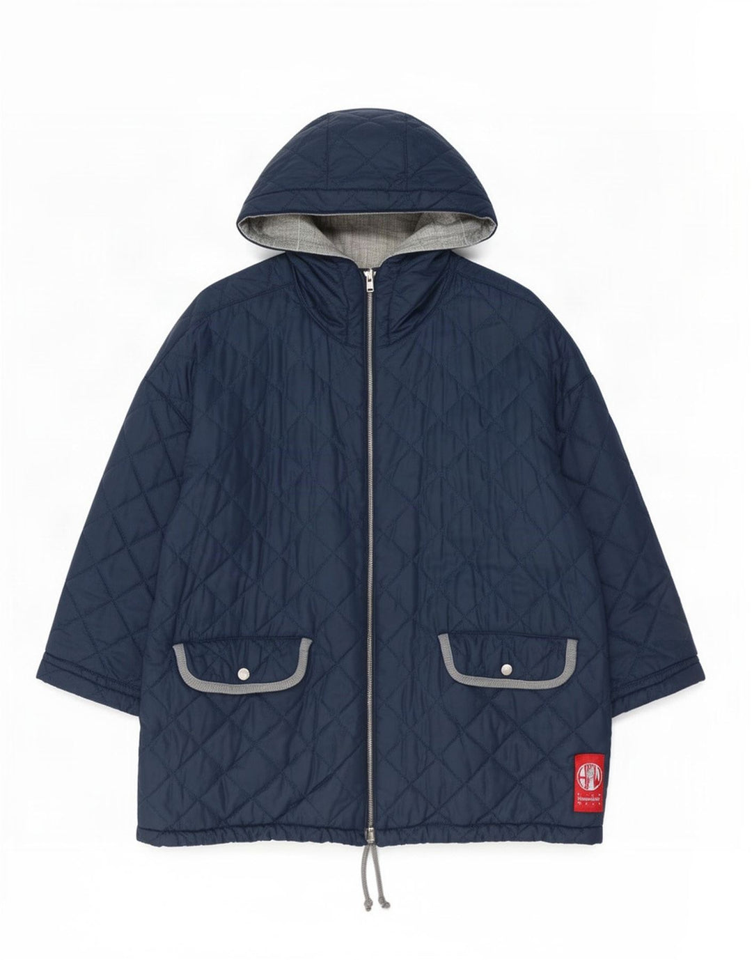 Belfe & Womens Oversized двусторонняя стеганая куртка UK 14, средний темно-синий