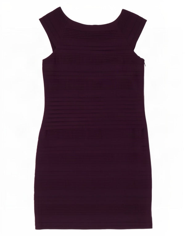 Monsoon Womens Sleeveless Sheath Dress UK 12 Medium Purple Acetate