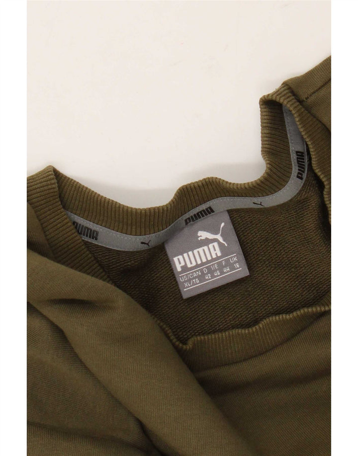 Женский свитер с рисунком Puma UK 16, большой, хаки