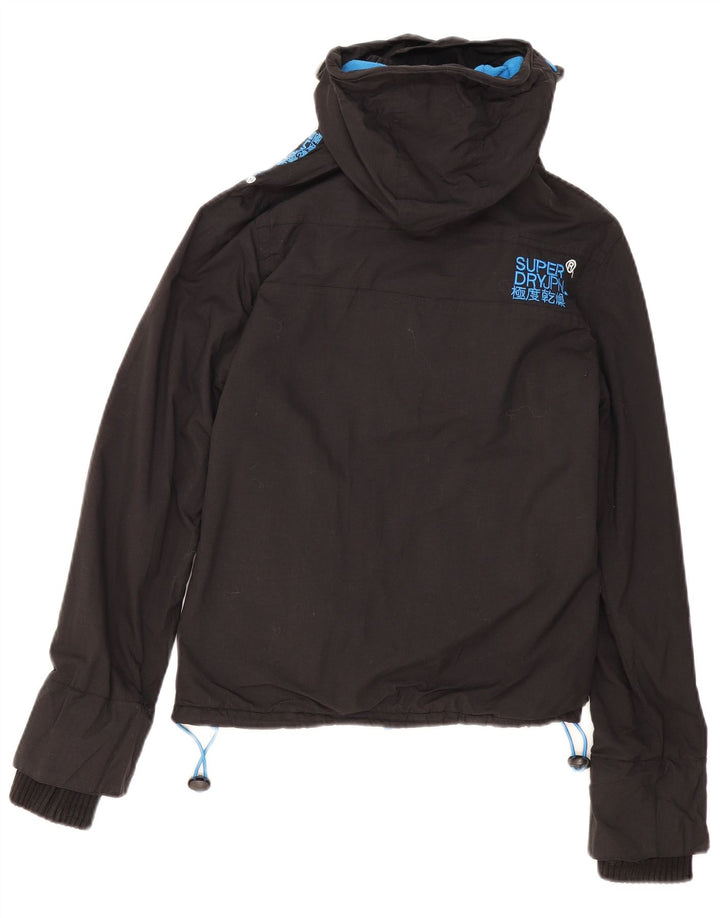 Женская ветровка с капюшоном Superdry UK 10, маленькая черная