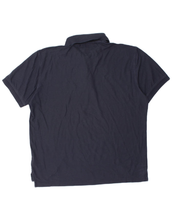 Мужская рубашка-поло стандартного кроя Tommy Hilfiger 2XL, темно-синяя, хлопок