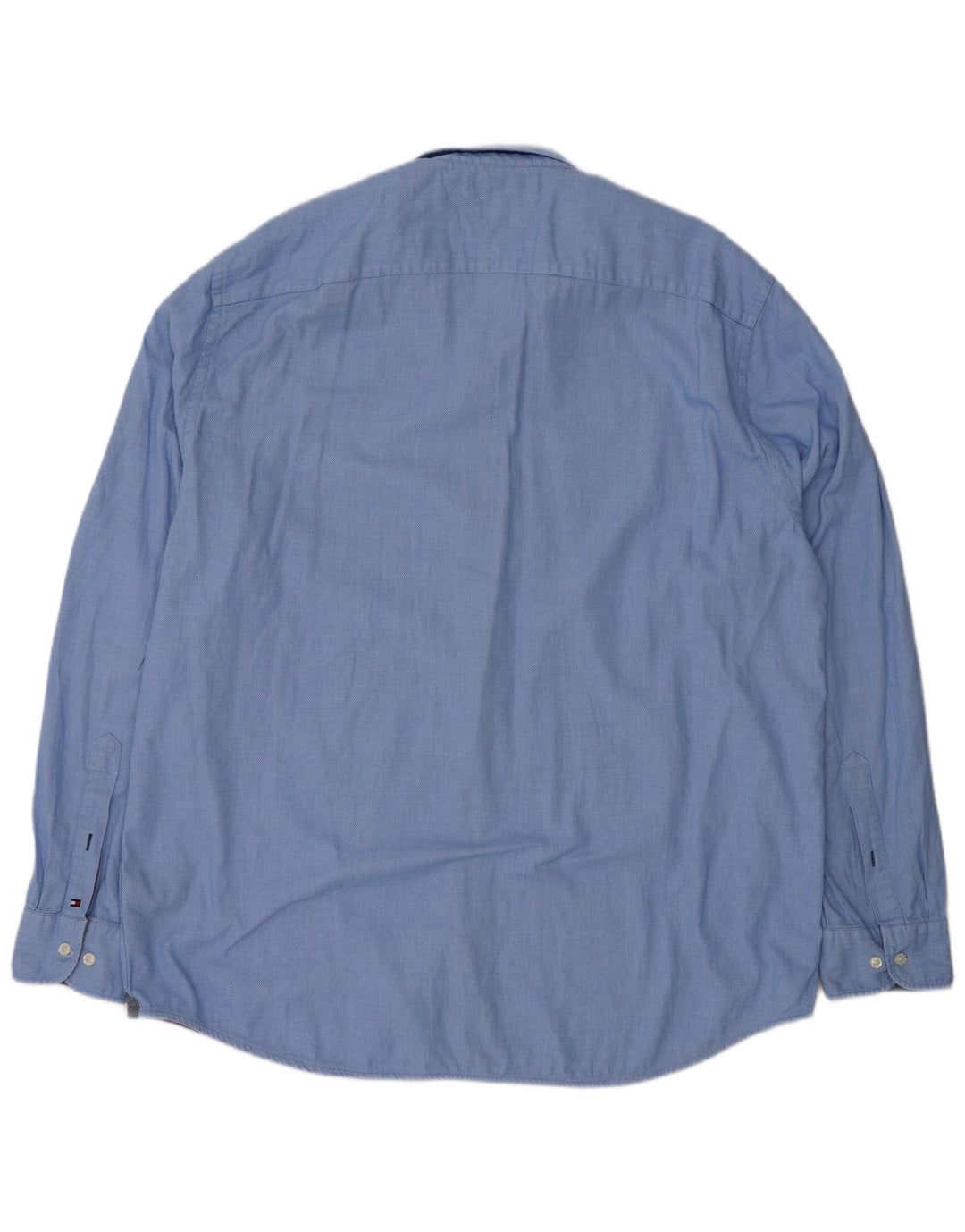 Мужская рубашка Tommy Hilfiger 2XL из хлопка в синюю пятнистую клетку