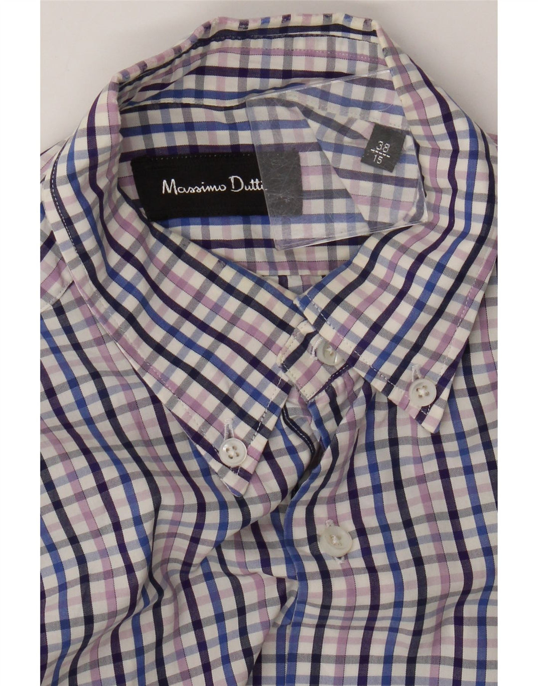 Мужская рубашка Massimo Dutti, размер 38 15, средняя разноцветная клетка