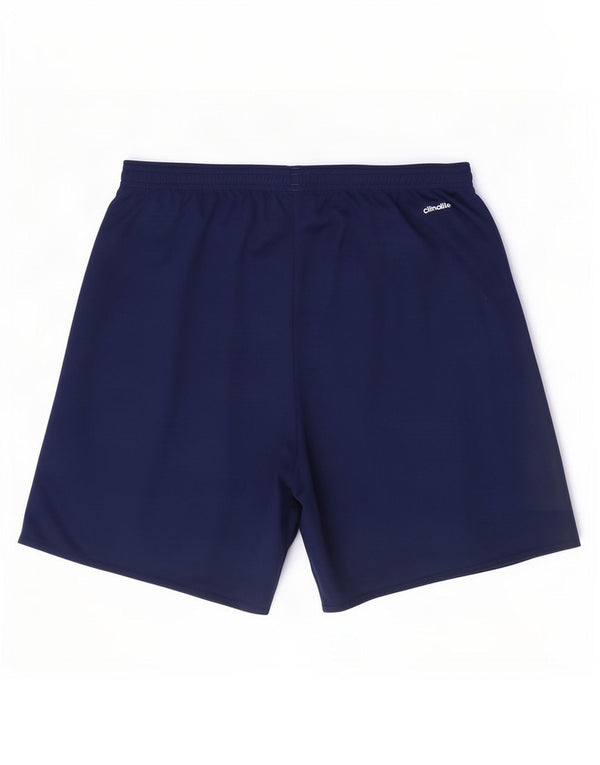 Мужские спортивные шорты Adidas Climalite, большие темно-синие, полиэстер