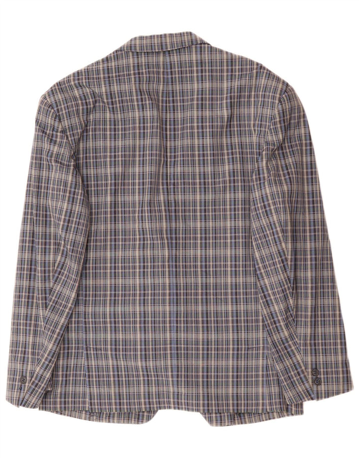 Мужской пиджак GREEN FOX на 2 пуговицах EU 48, средний серый в клетку