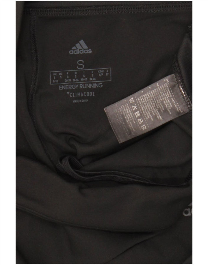 Женские леггинсы-капри Adidas Climacool UK 8/10, маленькие черные из полиэстера