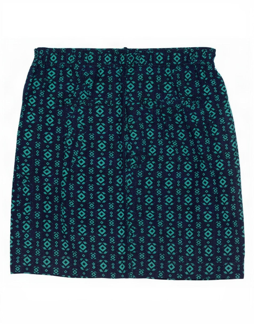 Женская юбка-трапеция Marks & Spencer UK 12 Medium W30 Темно-синяя с геометрическим рисунком