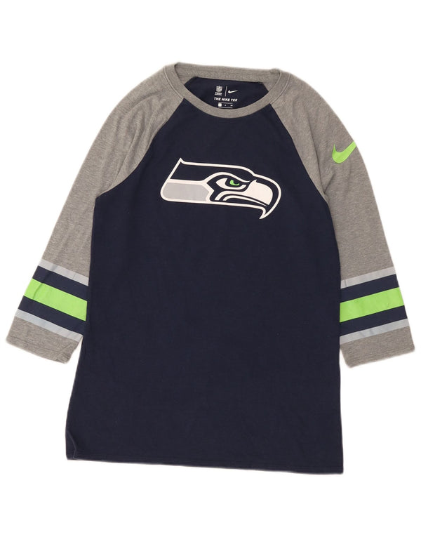 Мужские кроссовки Nike Seattle Seahawks с рисунком, рукавом 3/4, маленькие, темно-синие