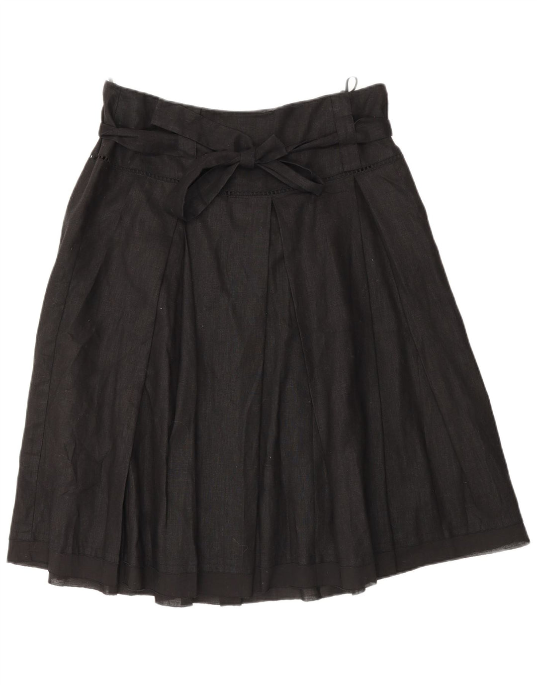 BENETTON Womens A-Line Skirt IT 44 Medium W32  Black Acetate