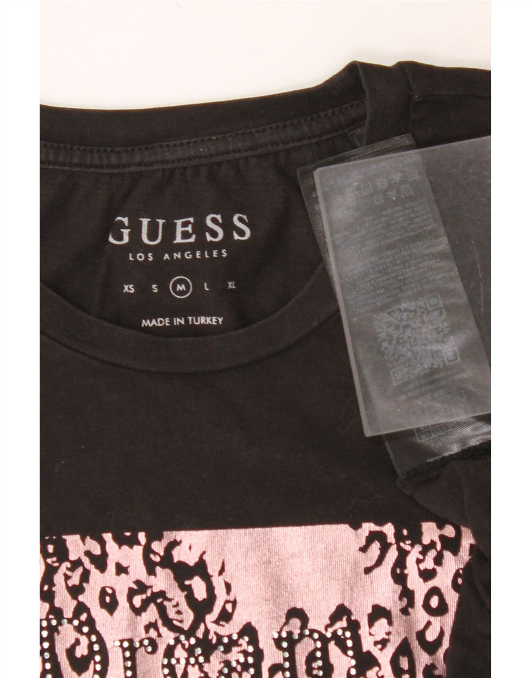 Женская футболка с рисунком GUESS Top UK 12, средний черный хлопок