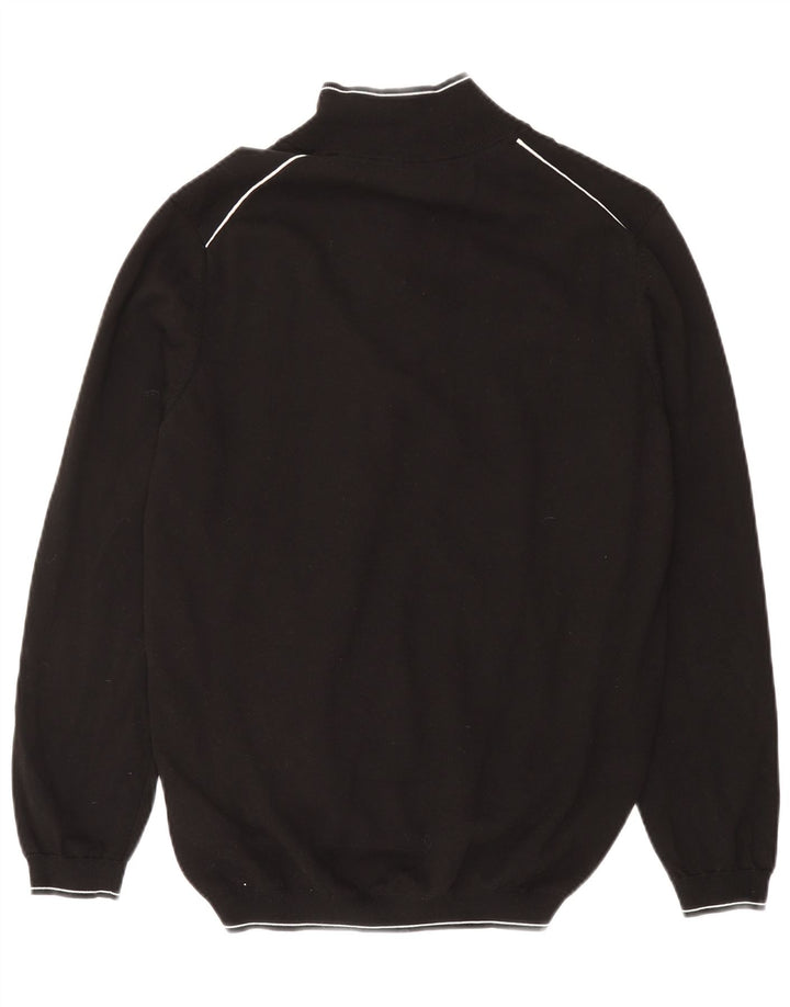 Мужской свитер с воротником на молнии Hugo Boss 2XL, черный хлопок