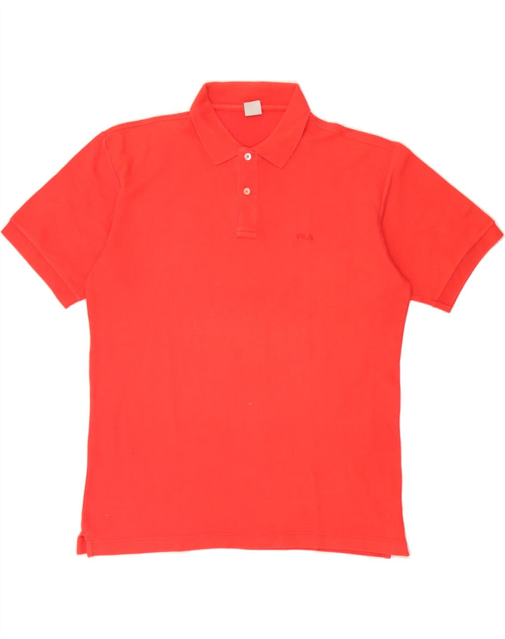 FILA Mens Polo Shirt IT 52 Large Red Cotton Vintage Fila and Second-Hand Fila from Messina Hembry 