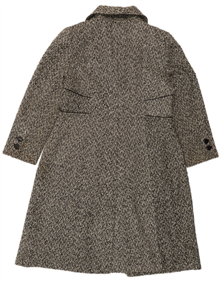 Женское пальто Jacques Vert UK 18 XL, черный полиэстер с узором «елочка»