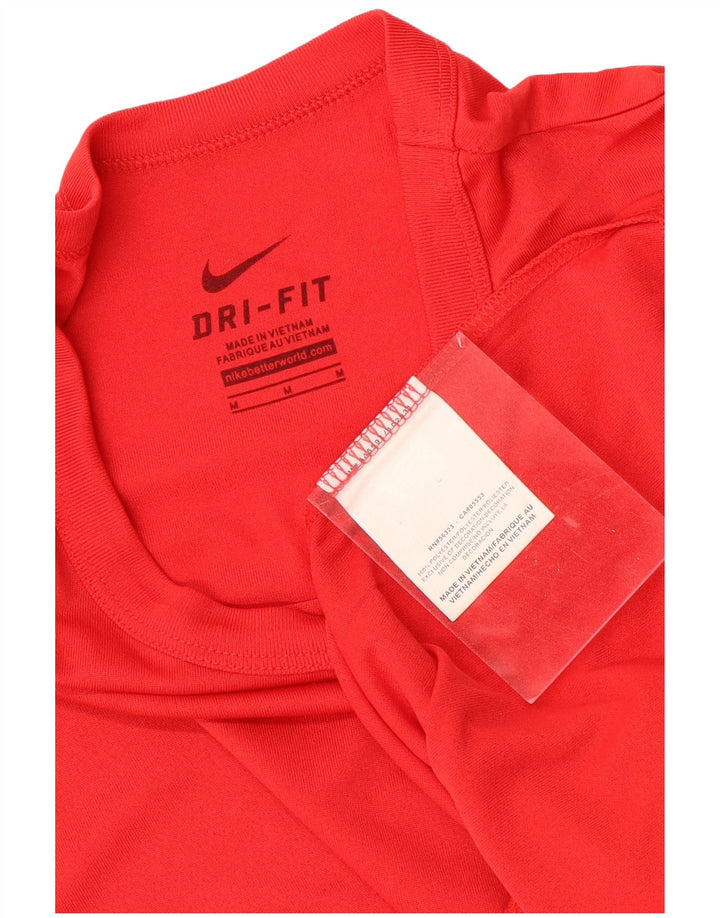 Женская футболка NIKE Dri Fit Top UK 12, средний красный полиэстер