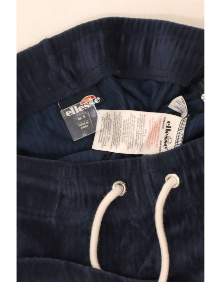 Ellesse Мужские спортивные шорты с графическим рисунком, маленькие, темно-синие, хлопковые