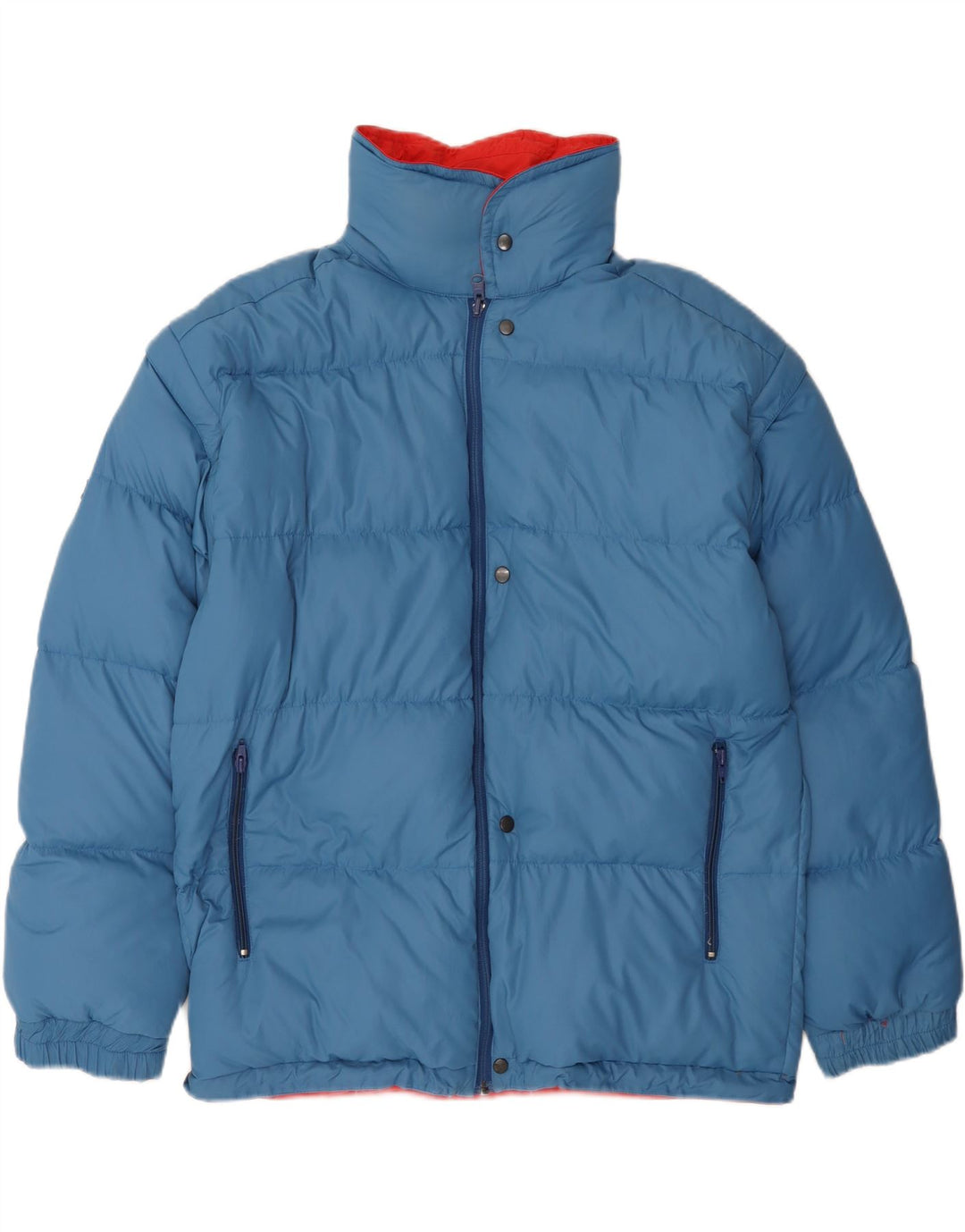 Мужская двусторонняя стеганая куртка свободного покроя VINTAGE UK 38, средний красный цвет