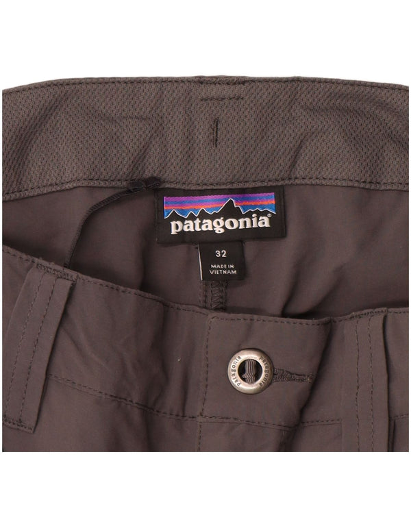 Женские узкие брюки-карго Patagonia W32 L31 из полиамида серого цвета