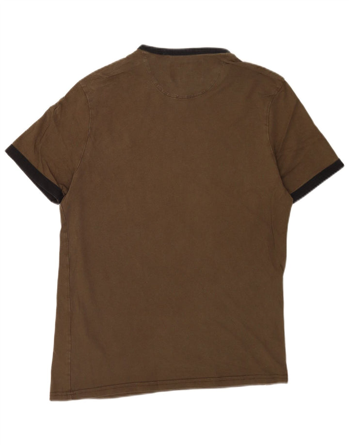 Мужская футболка Lyle & Scott Top Medium Khaki Cotton