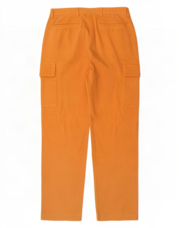 Мужские прямые брюки карго Benetton IT 48 Medium W30 L30 Оранжевые, хлопок