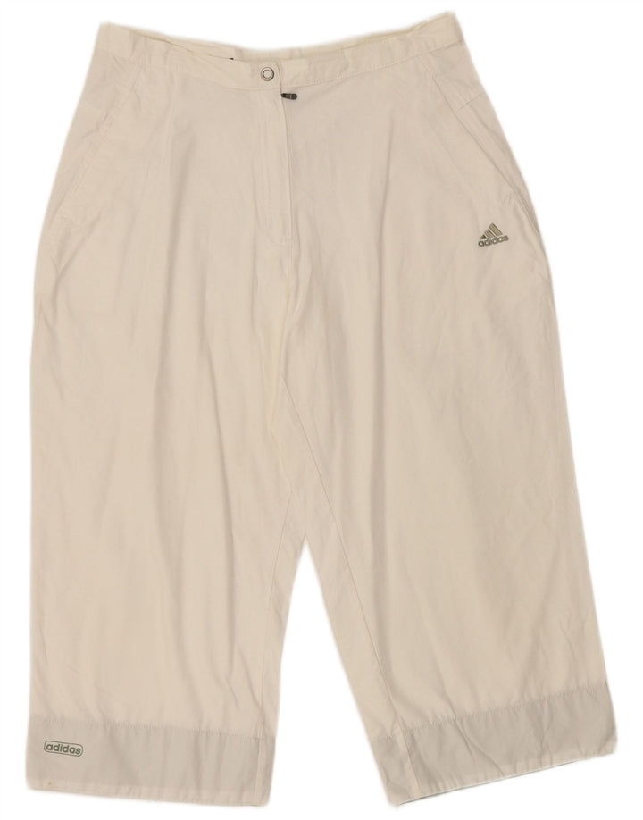 Женские шорты-бермуды Adidas UK 12 Medium W30 Белый хлопок