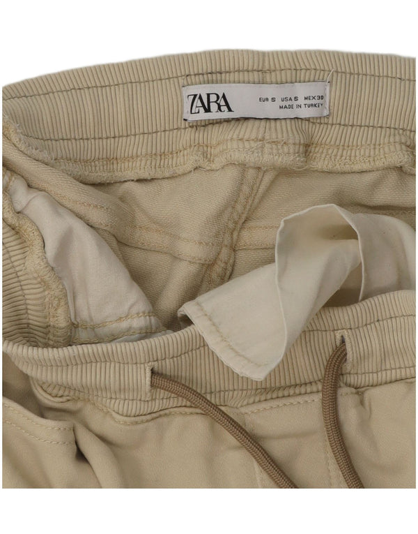 Мужские шорты карго Zara Small W30, бежевый хлопок