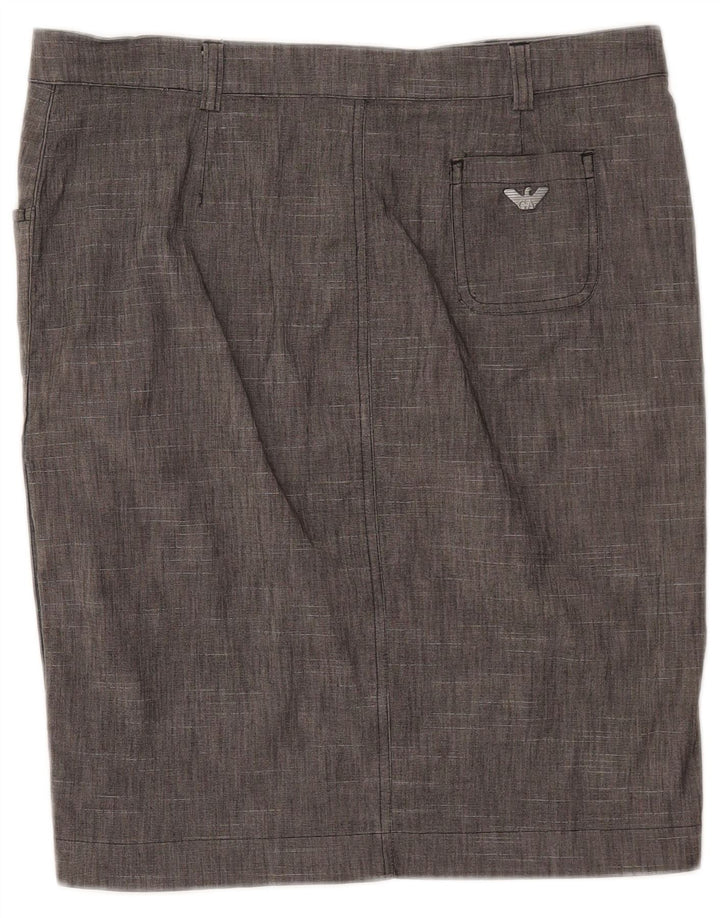 Женская прямая юбка Armani W32, большая серая в крапинку