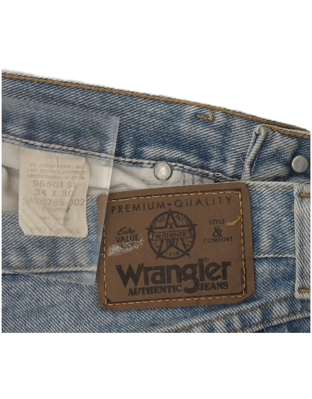 Мужские прямые джинсы Wrangler W34 L30 синие, хлопок