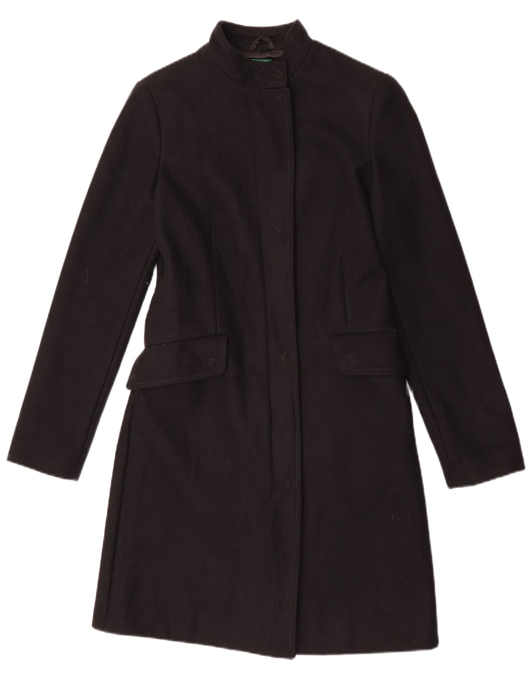 Женское пальто Benetton IT 42 Medium Black Wool