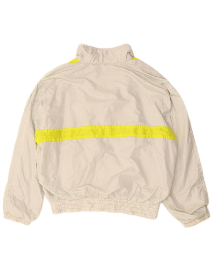 Винтажный женский спортивный костюм оверсайз, верхняя куртка UK 12, средний серый цвет с цветными блоками