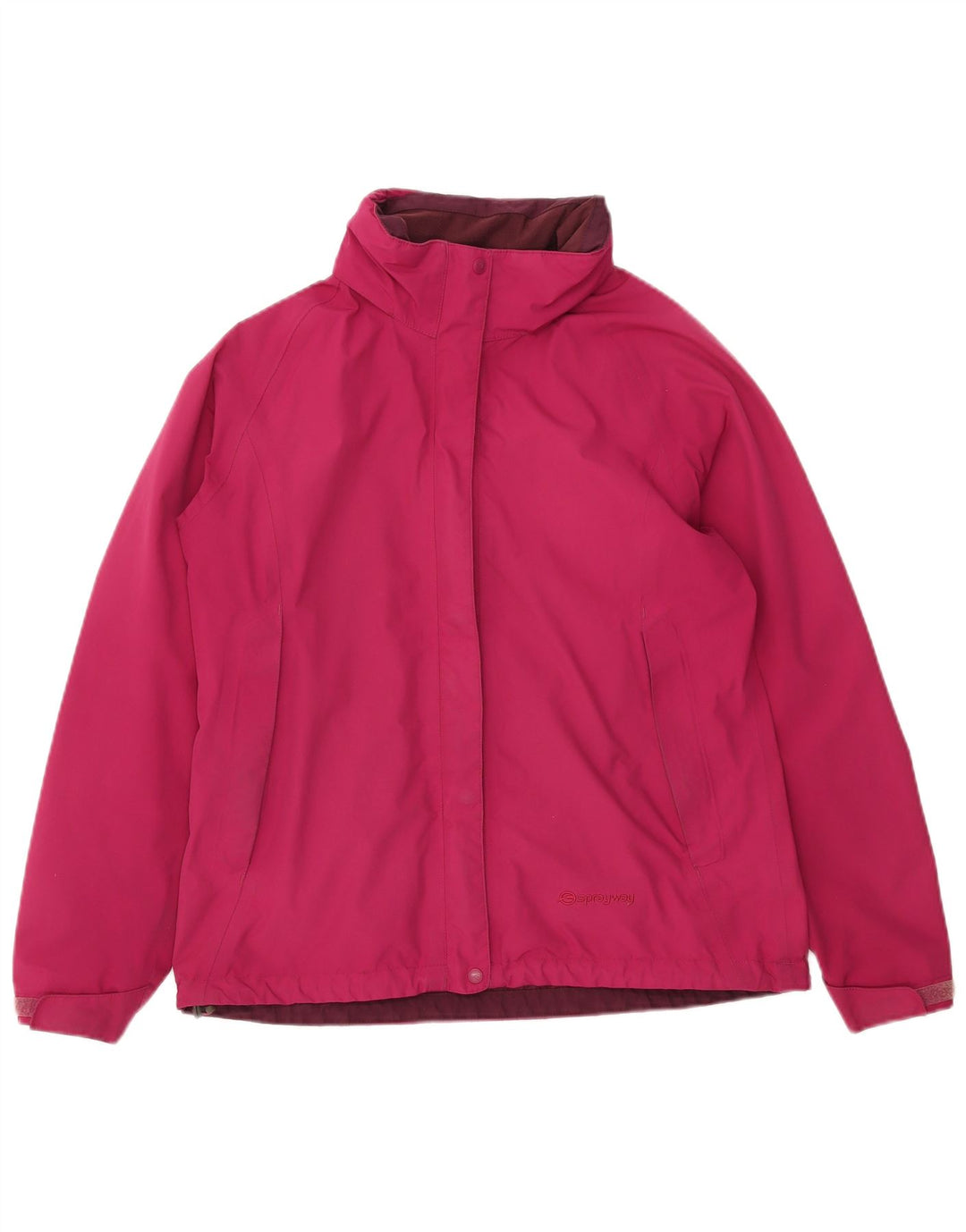 Женская дождевик с капюшоном Sprayway UK 12, полиэстер среднего розового цвета
