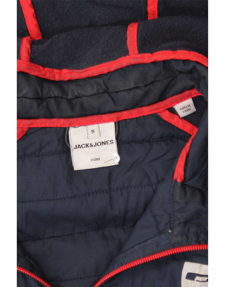 Мужской спортивный костюм с капюшоном и подкладкой Jack & Jones, маленькая темно-синяя куртка