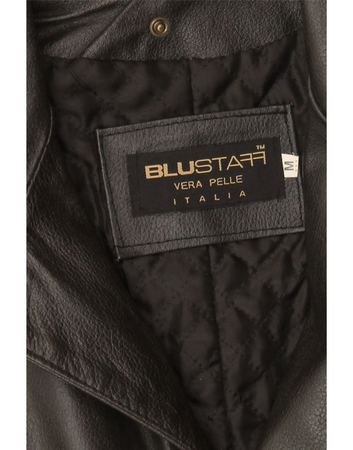 Мужское кожаное пальто Blustaff UK 38 Среднее черное кожаное