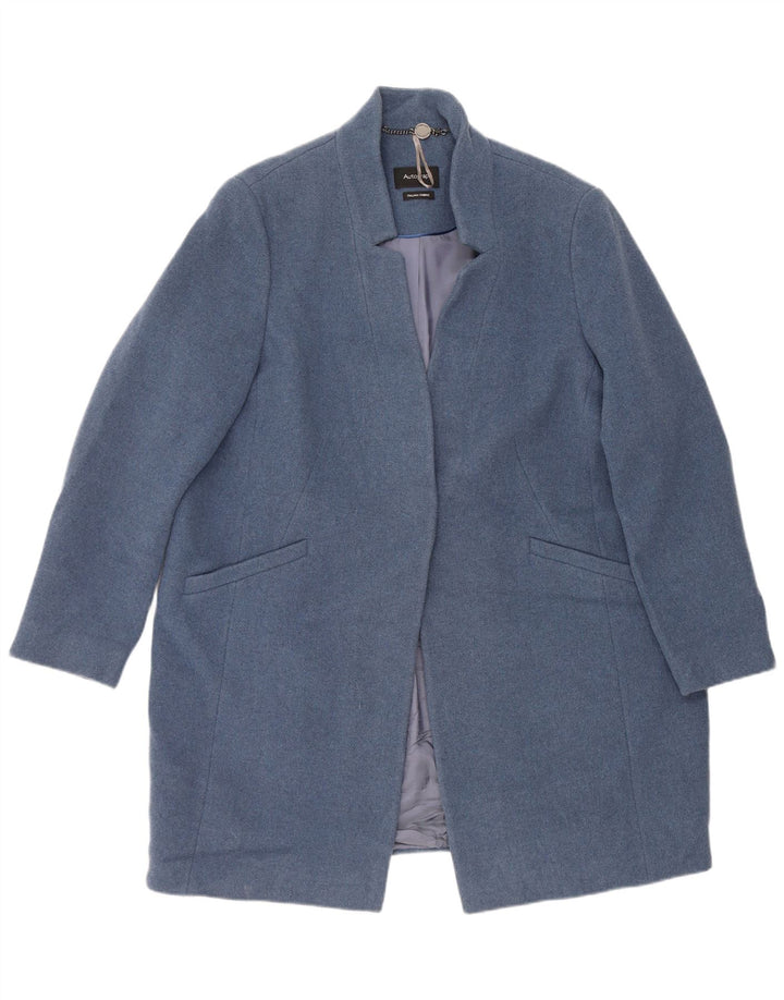 Женское открытое пальто Marks & Spencer с автографом, Великобритания 18 XL, синее шерстяное