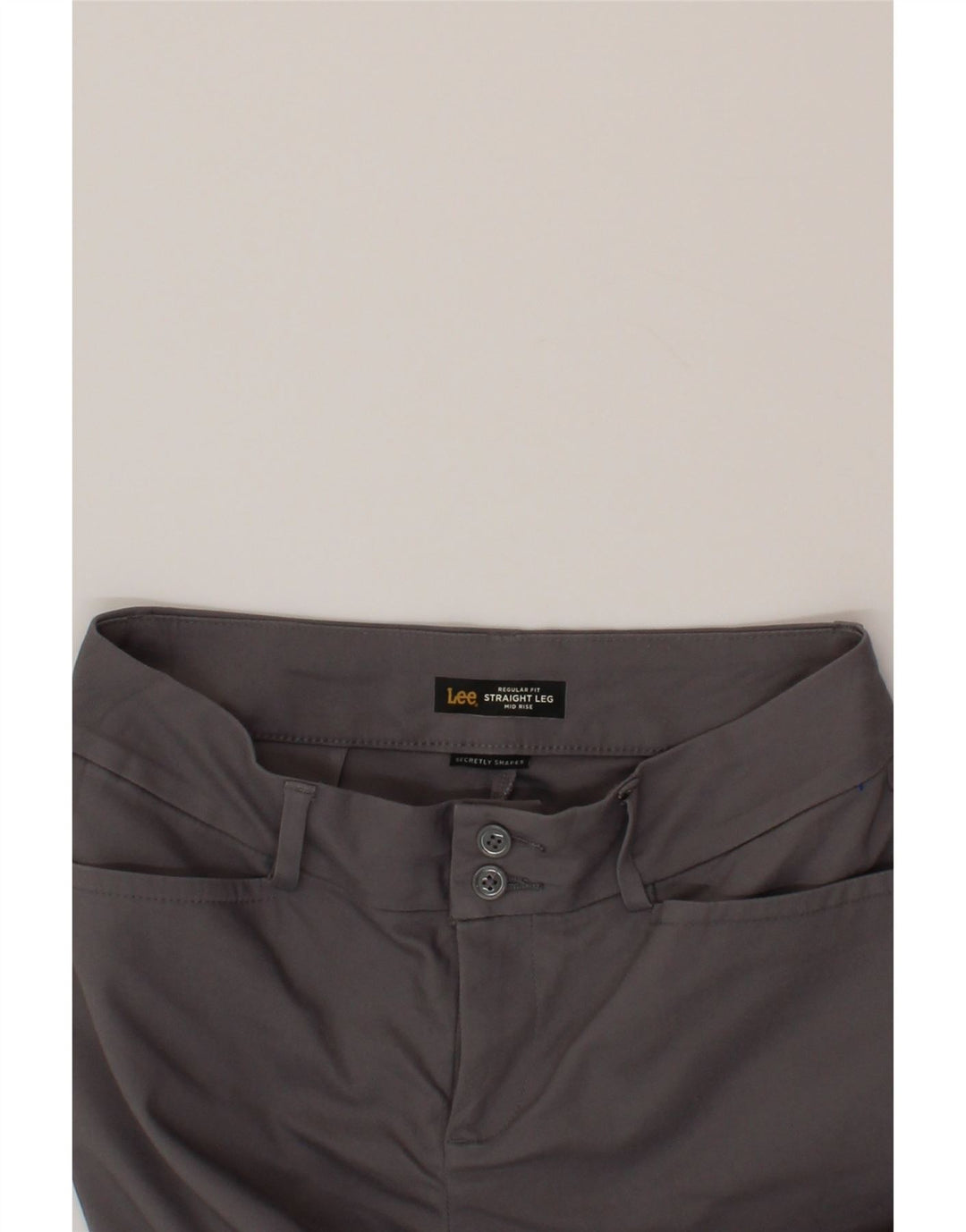 LEE Womens Regular Fit Mid Rise Casual Trousers US 6 Medium W28 L32 Grey Vintage Lee and Second-Hand Lee from Messina Hembry 