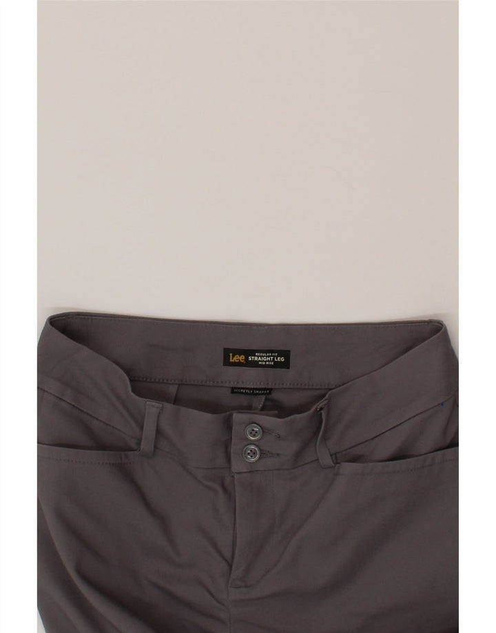 LEE Womens Regular Fit Mid Rise Casual Trousers US 6 Medium W28 L32 Grey Vintage Lee and Second-Hand Lee from Messina Hembry 