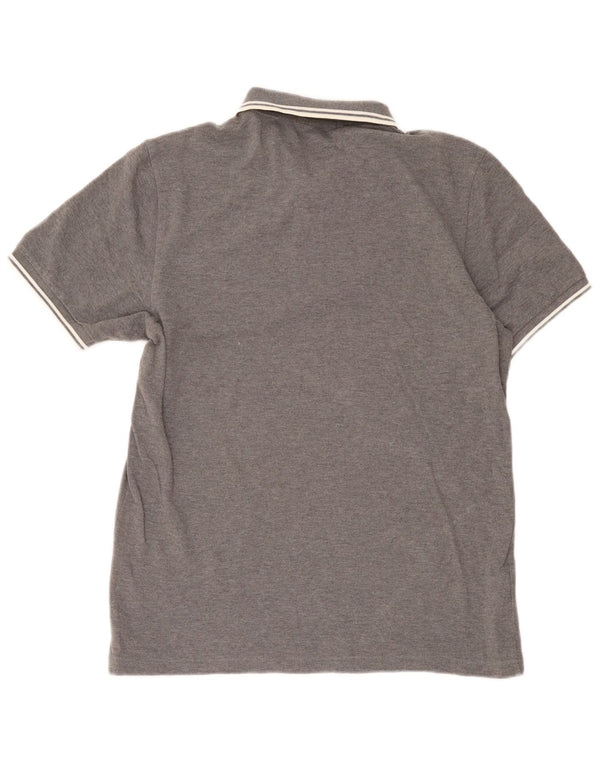 Мужская рубашка-поло Fred Perry, большая серая хлопковая рубашка в крапинку